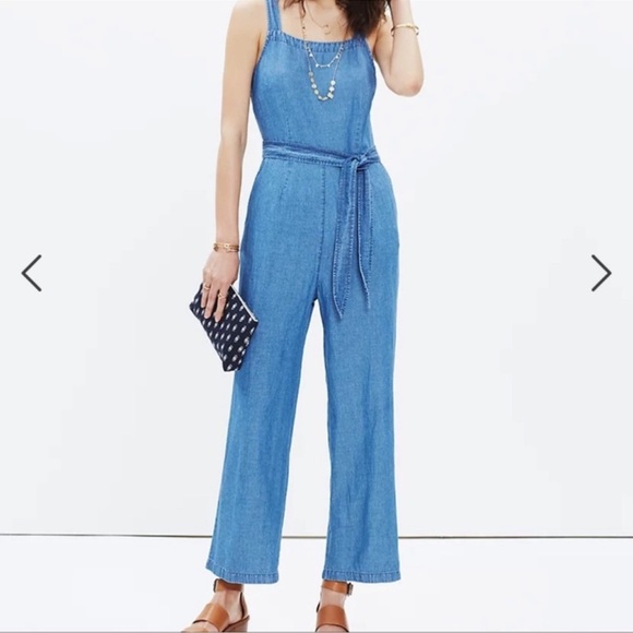 Madewell Blue Denim Jumpsuit - Picture 1 of 6